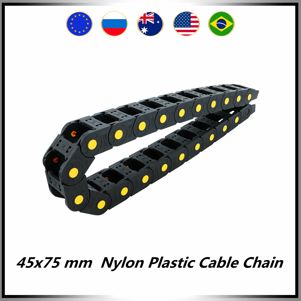 Drag Chain Cnc - 45x75 ミリメートル 45*75 ミリメートルナイロンモチン曳航索プラスチックケーブルチェーンドラッグチェーンサイレントブリッジ L 1
