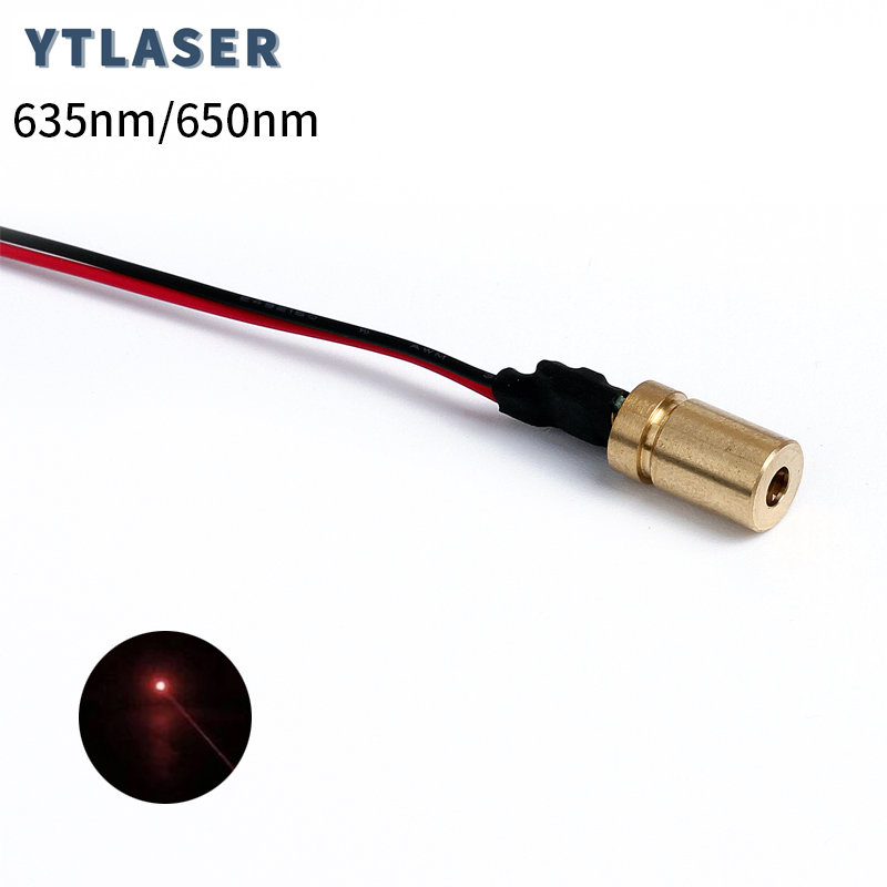 Industrial Grade Laser - D6x10mm 635nm 650nm レッドドットレーザー 1mw 5mw