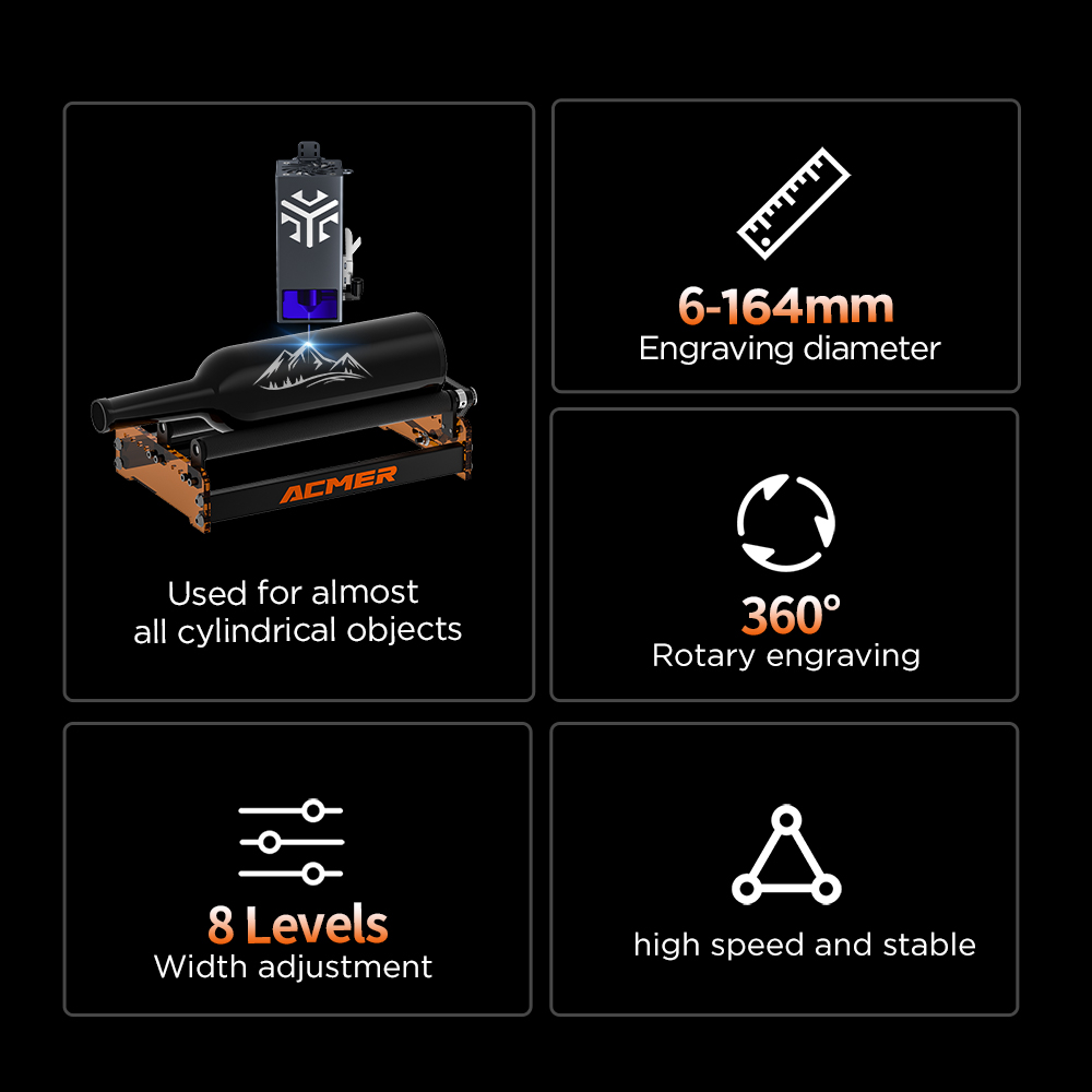 ACMER M3 レーザーロータリーローラー 360 °   - Fiber Laser Cutting Machine のレビューと価格