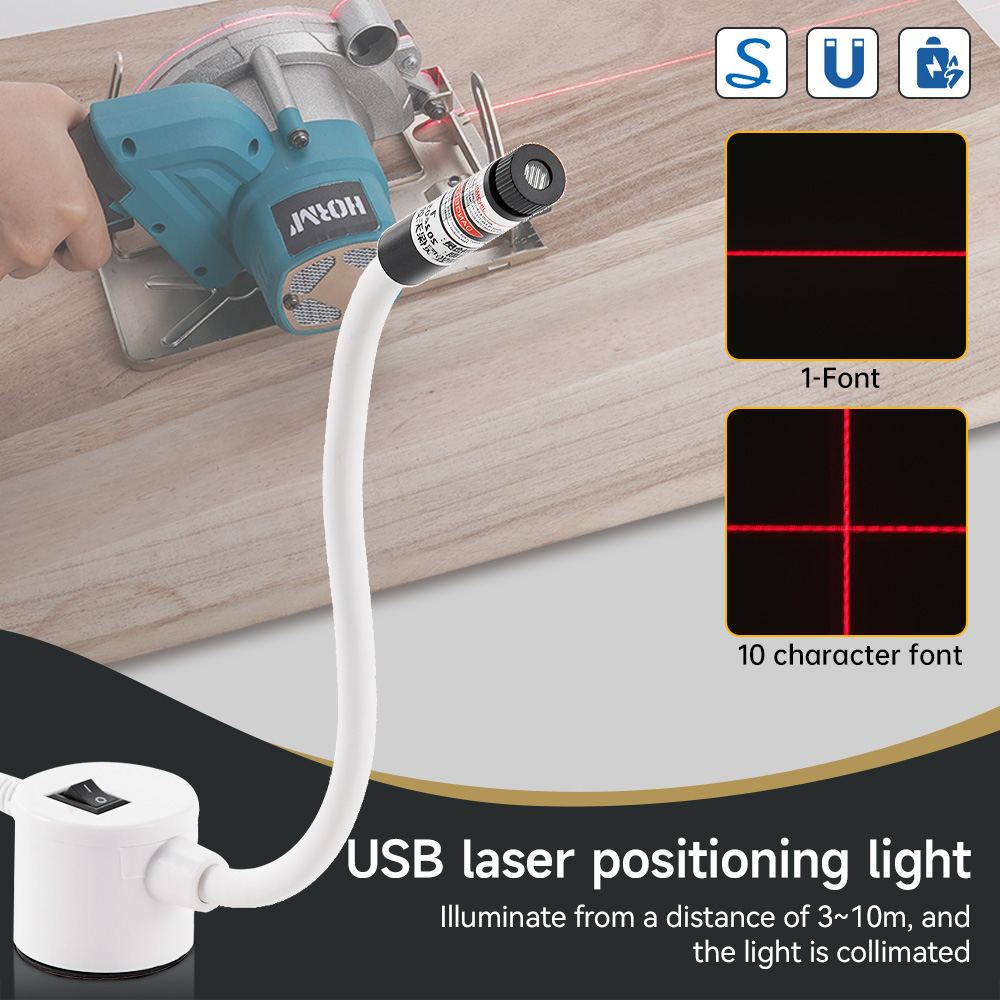 USB 電源赤色レーザーライト縫製位置決めランプ切断磁気ベー - Industrial Laser Welding のレビューと価格