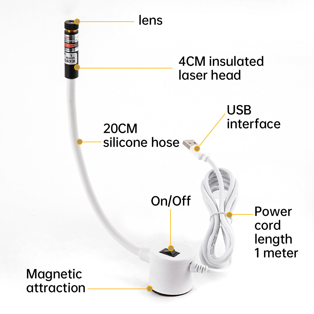 USB 電源赤色レーザーライト縫製位置決めランプ切断磁気ベー - Industrial Laser Welding のレビューと価格