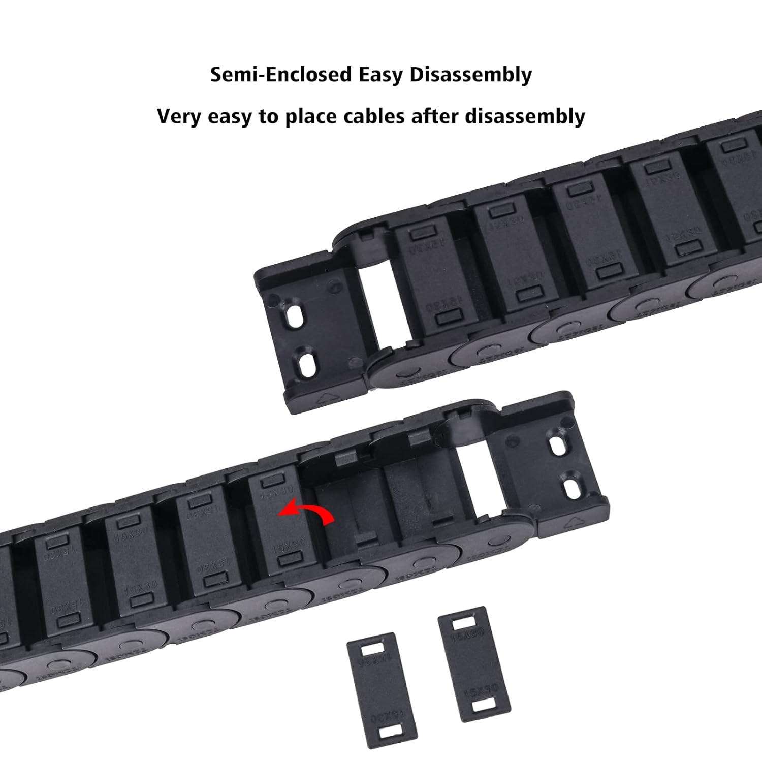 ケーブルドラッグチェーン R55 R38 半密閉型ケーブルチ - Drag Chain Cnc のレビューと価格