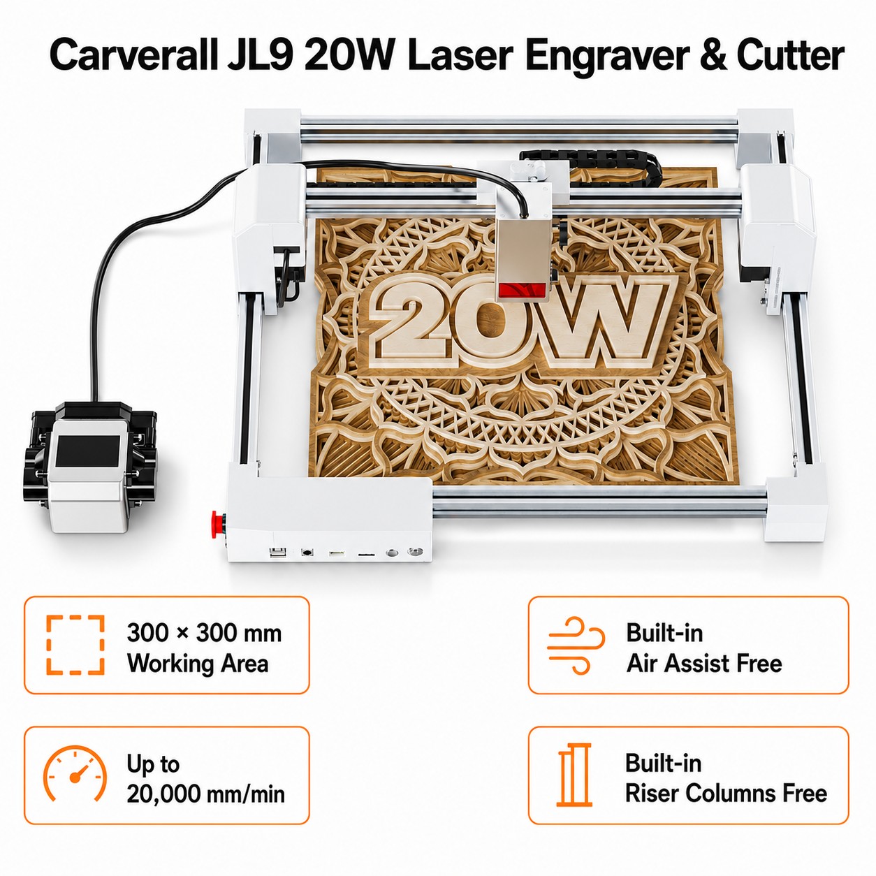Carverall JL9 20W レーザー彫刻機・カッター - Industrial Laser Cutting Machine のレビューと価格