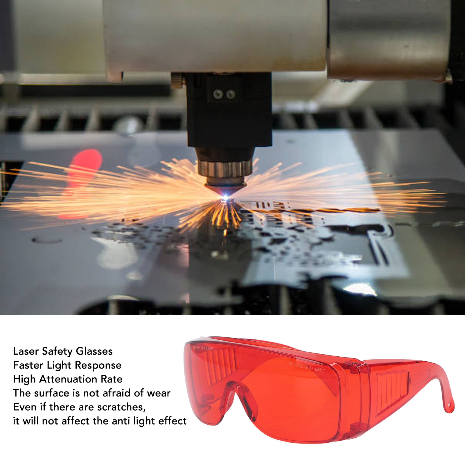 レーザーグラス レッド 180～532nm 強光保護 工業用 - Industrial Laser Glasses のレビューと価格